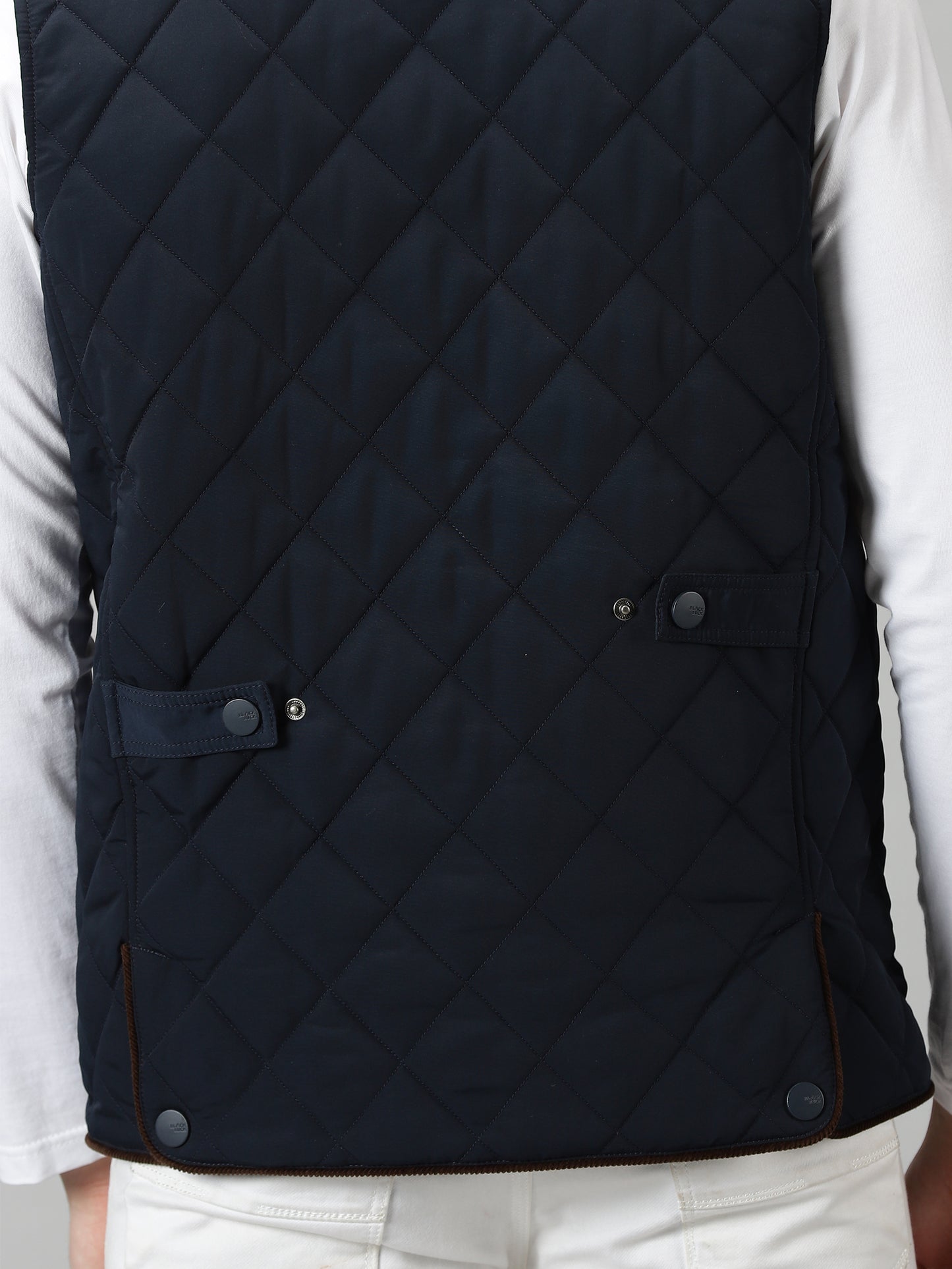 Deep Sapphire Quilted Sleeveless Jacket
