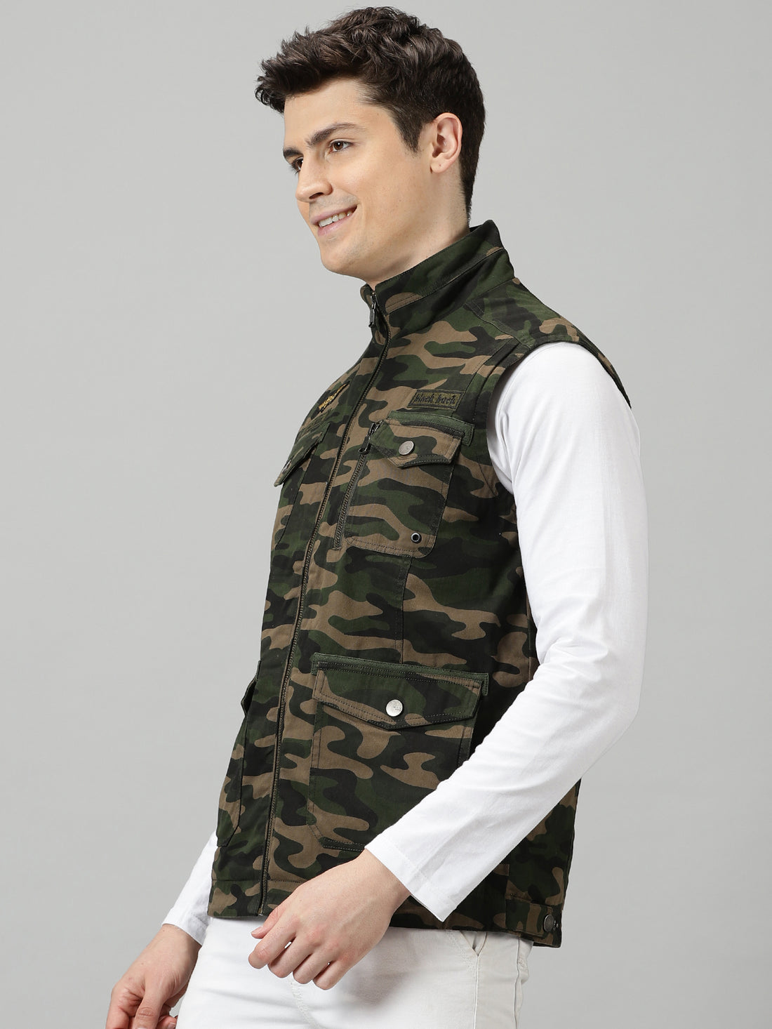 Jungle Camo Sleeveless Jacket