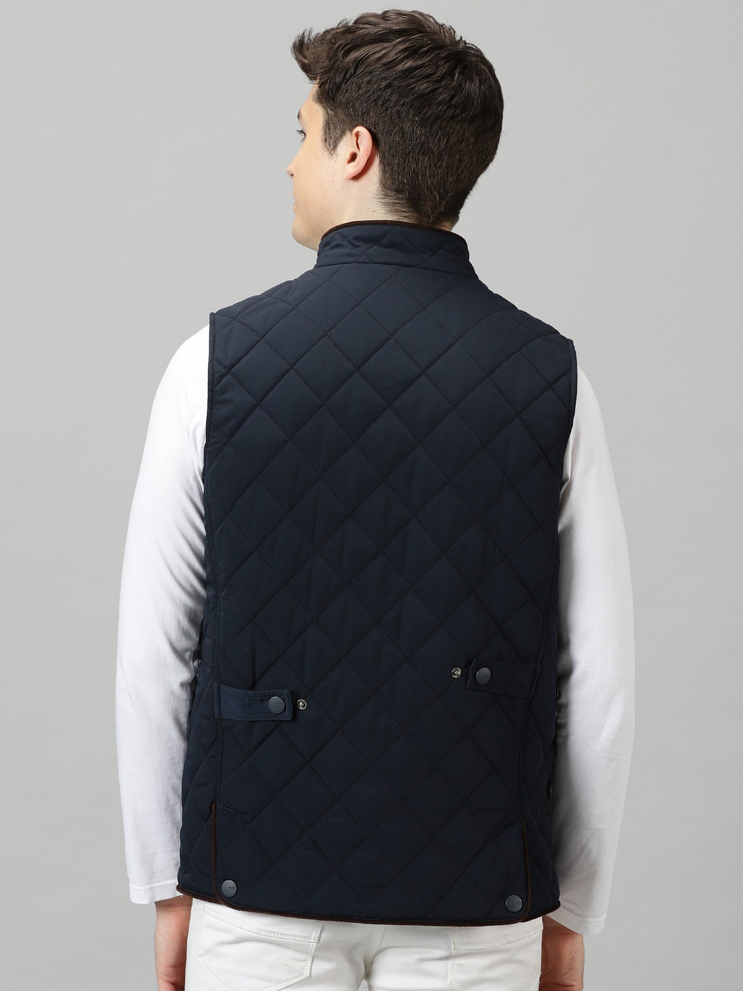 Deep Sapphire Quilted Sleeveless Jacket