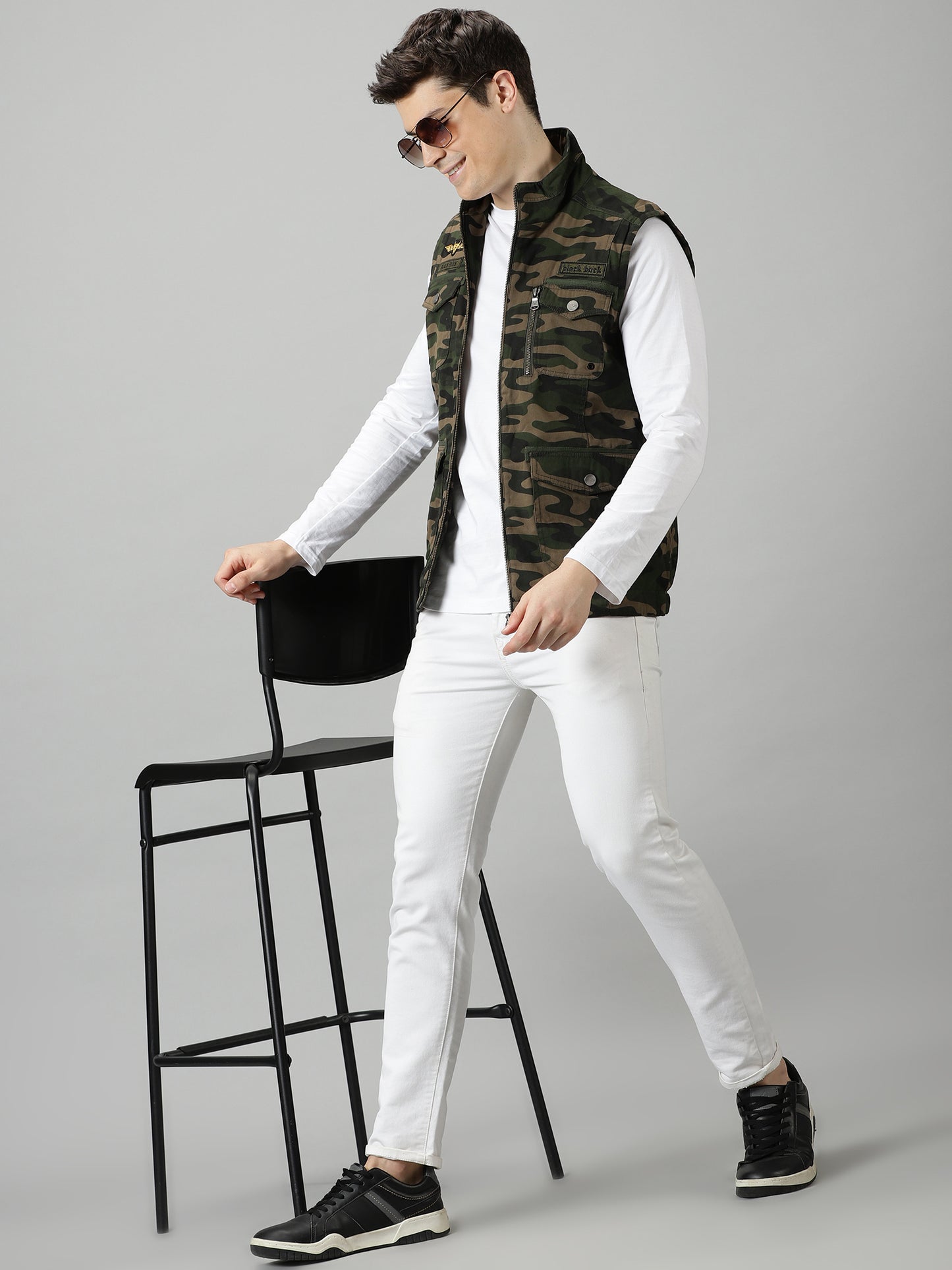 Jungle Camo Sleeveless Jacket