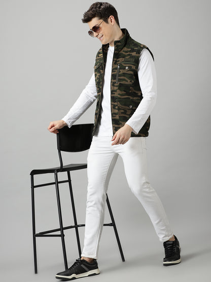 Jungle Camo Sleeveless Jacket