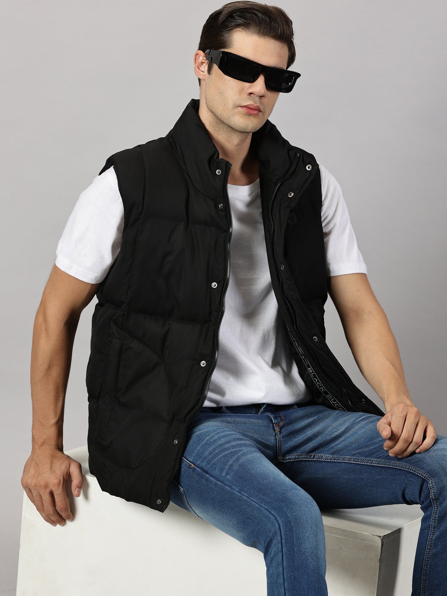 Onyx Sleeveless Puffer Jacket