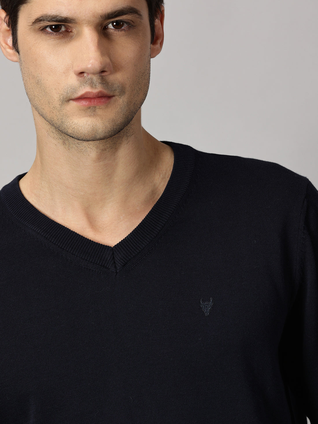 Deep Navy V-Neck Sweater