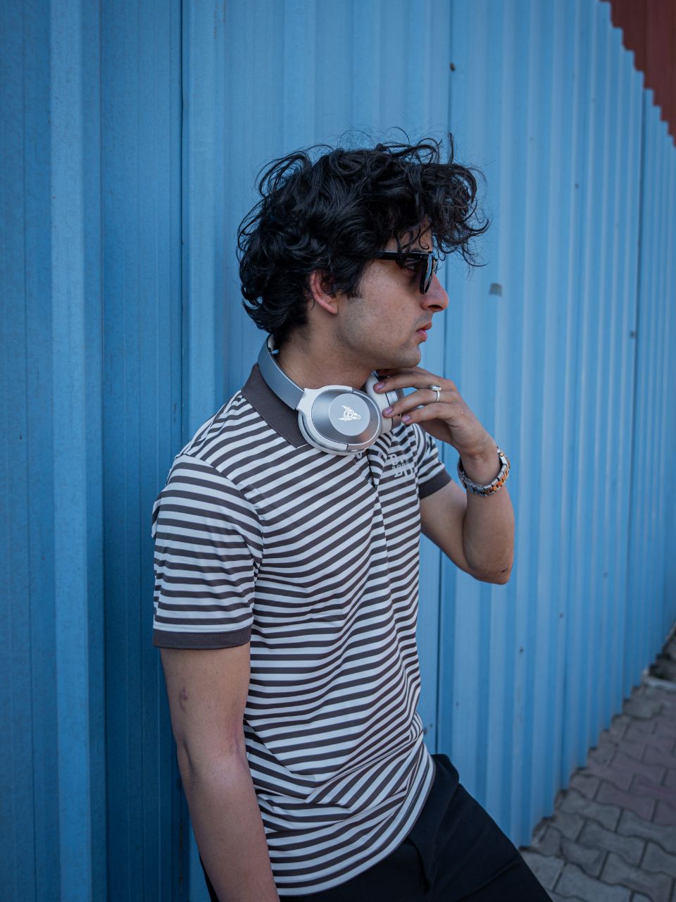 Luxe Coffee Striper Polo