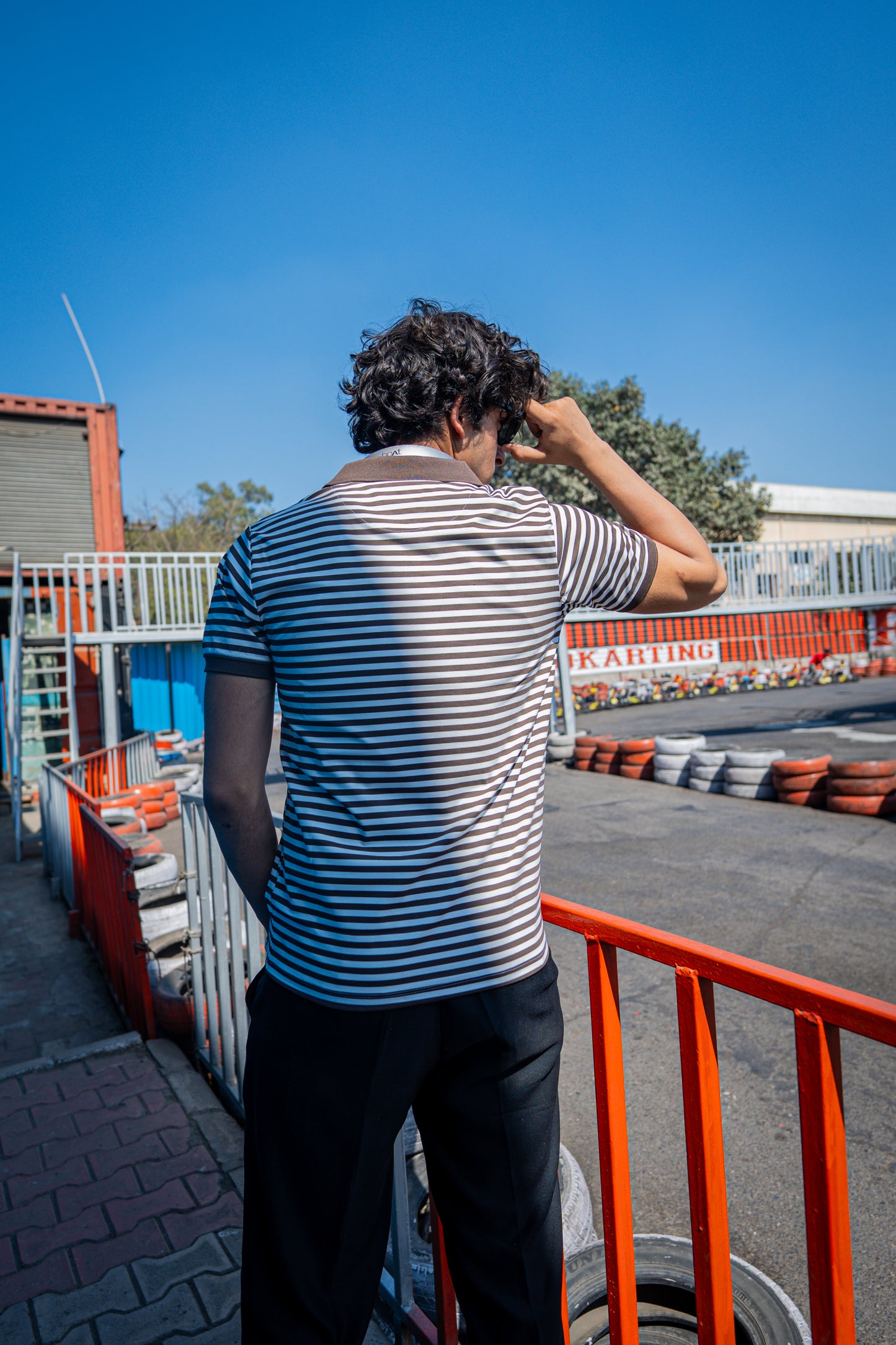 Luxe Coffee Striper Polo