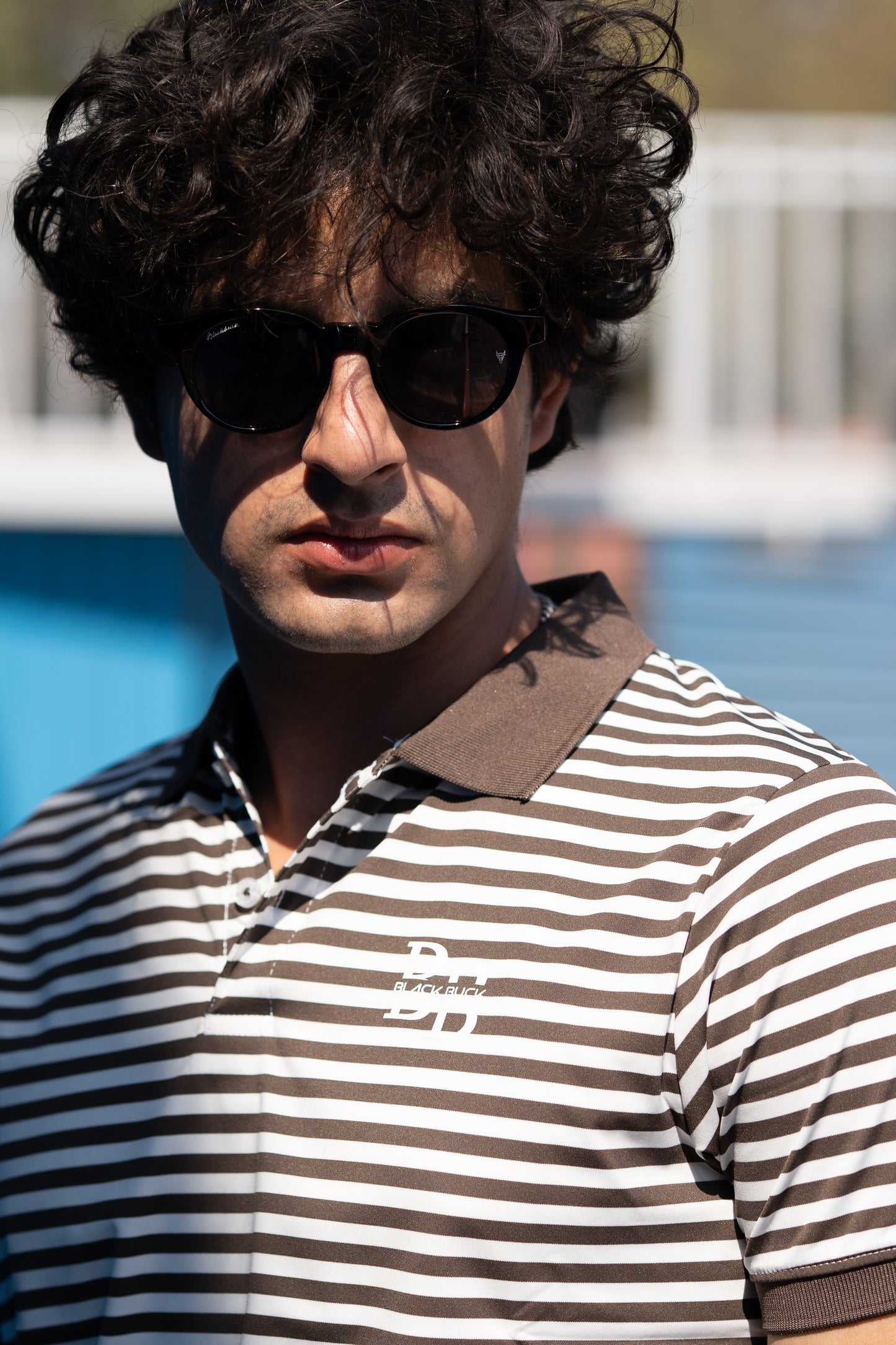 Luxe Coffee Striper Polo