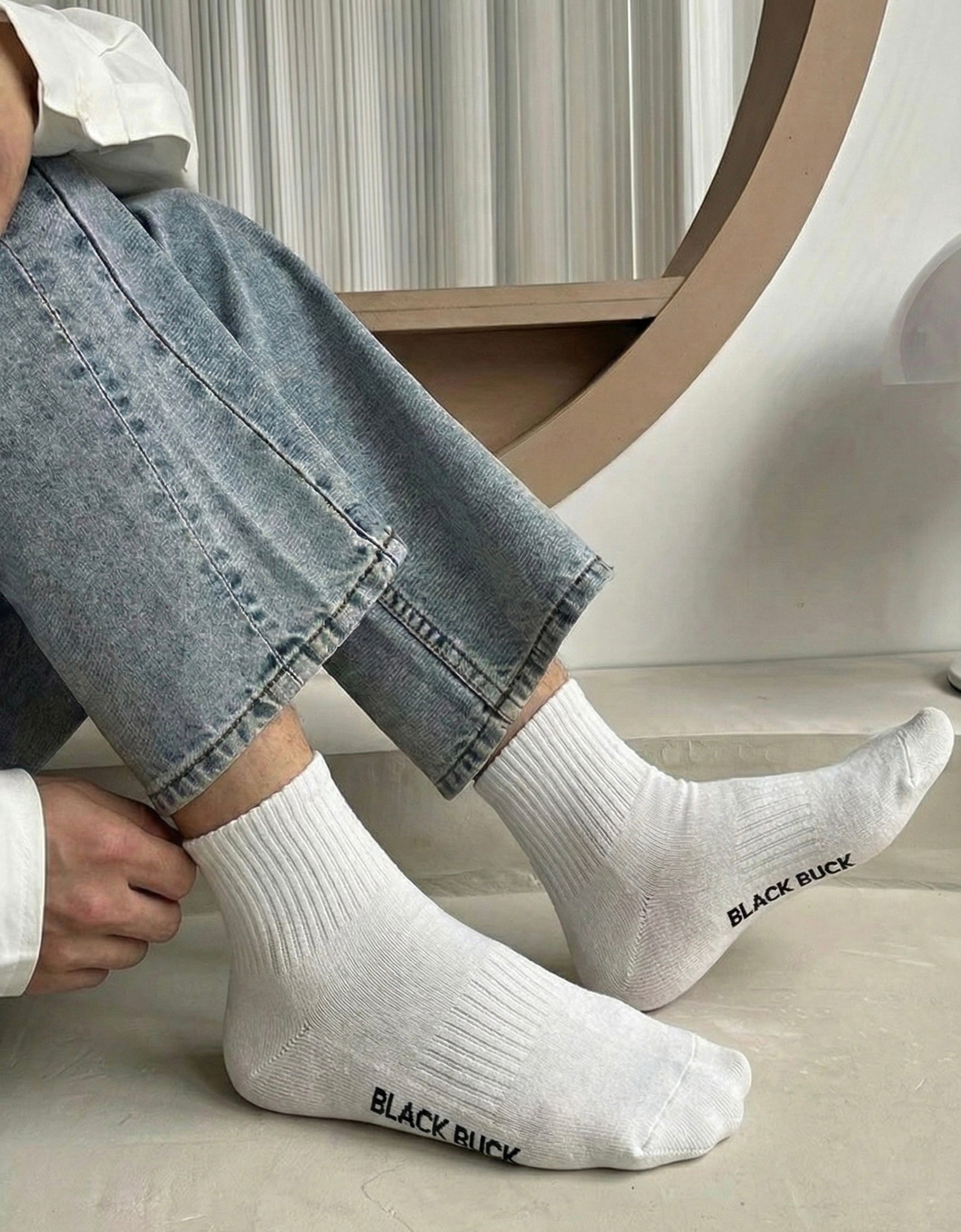 BB Essential Micro Crew Length Cotton Socks (Tri-Pack)