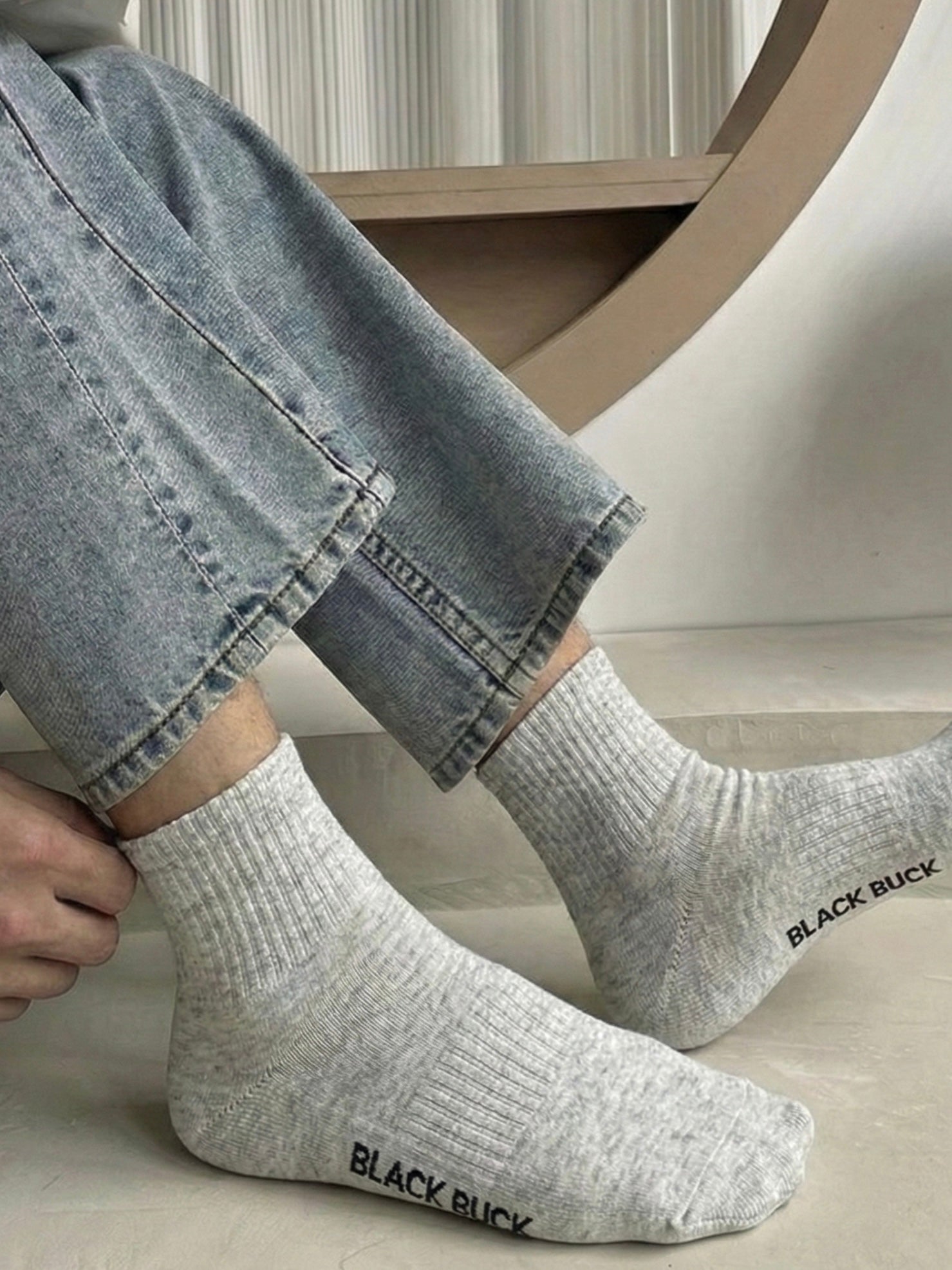 BB Essential Micro Crew Length Cotton Socks (Tri-Pack)