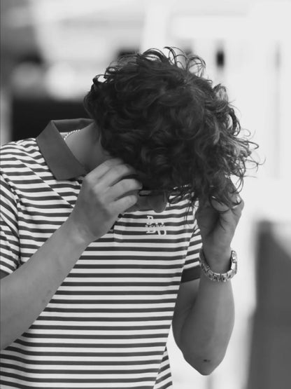 Luxe Coffee Striper Polo